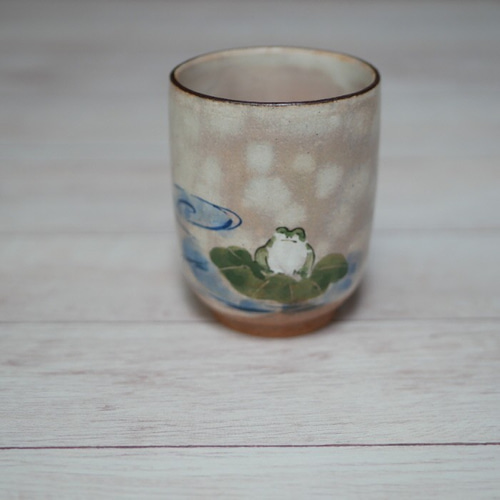 京焼・清水焼 色絵 湯のみ (細長）（蛙） 湯呑み Shun 通販 12046624