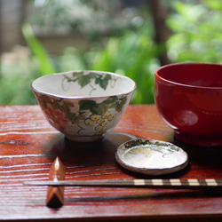 葡萄の図　飯碗（中）　陶器　京焼・清水焼　 7枚目の画像