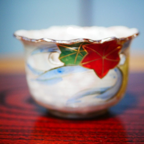 京焼・清水焼 小鉢 乾山写し 絵柄 雲錦（吉野山と竜田川） （売約済み