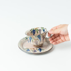藤　コーヒー碗皿　乾山写し　陶器　 8枚目の画像