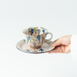 藤　コーヒー碗皿　乾山写し　陶器　 9枚目の画像