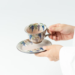 藤　コーヒー碗皿　乾山写し　陶器　 10枚目の画像