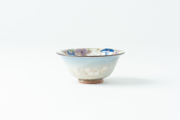 桔梗文　ブルー　ご飯茶碗　陶器　 3枚目の画像