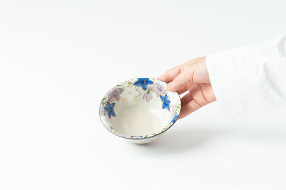 桔梗文　ブルー　ご飯茶碗　陶器　 7枚目の画像