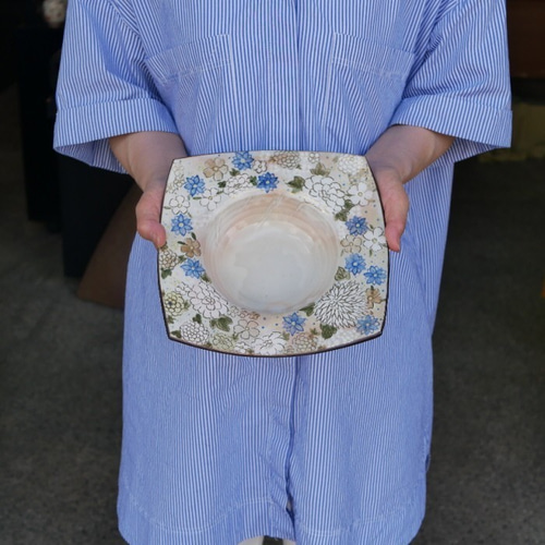 花詰め（青） スープ皿 陶器 京焼 お椀・ボウル・鉢 Shun 通販