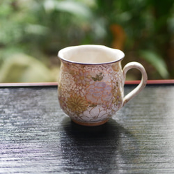 花餡（紫色/金） 馬克杯陶器 京都燒 第2張的照片