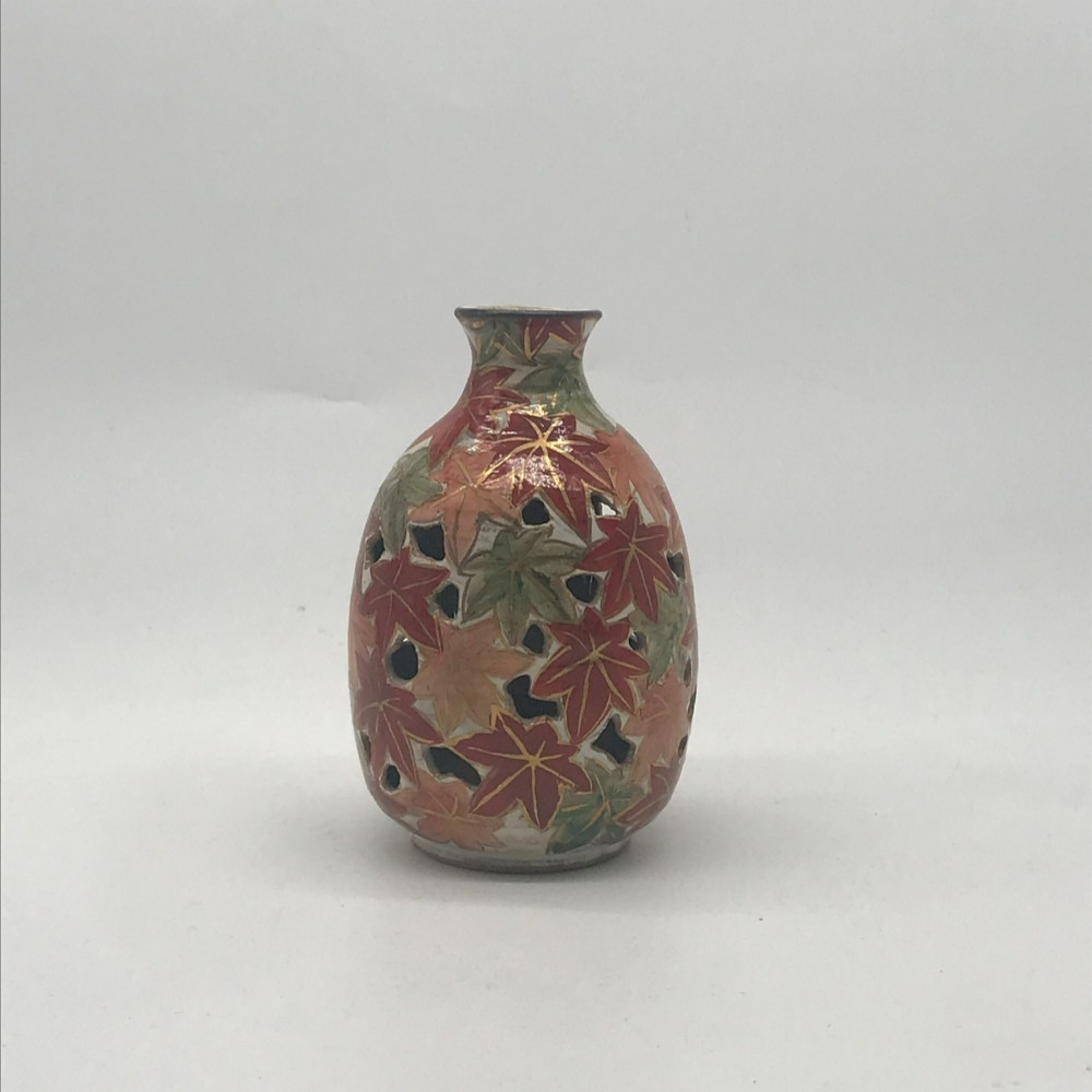 紅葉 一輪挿し 二重透かし 陶器 一輪挿し・花瓶・花器 Shun 通販