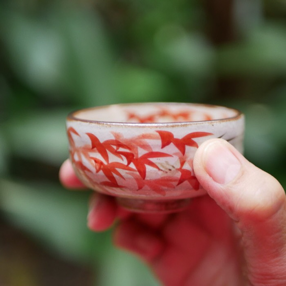 清酒杯 秋葉 陶器 京瓷 第1張的照片