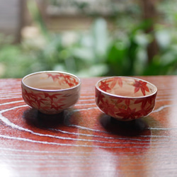 清酒杯 秋葉 陶器 京瓷 第7張的照片