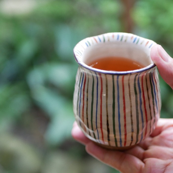 十草　麦わら手　湯呑み　陶器　京焼・清水焼 2枚目の画像