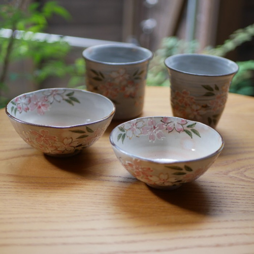 京焼・清水焼 フリーカップ 桜・イッチン ビアグラス・ジョッキ Shun