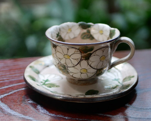 菊 コーヒー碗皿 乾山写し 陶器（受注制作） ティーカップ Shun