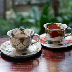 竜田川　コーヒー碗皿　乾山写し　陶器 9枚目の画像