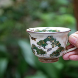 咖啡碗盤子雪松陶器京燒 第2張的照片