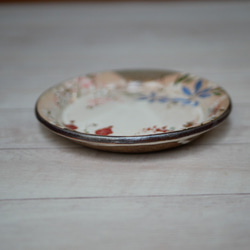 咖啡碗盤子 四時花（梅花、櫻花、鐵絲、萩） 陶器京瓷 第6張的照片
