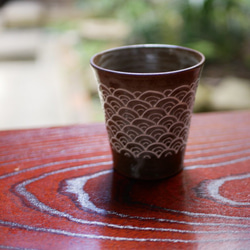 青海波浪紋免杯癢裝飾陶 第7張的照片