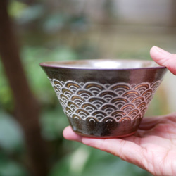 青海波浪紋免碗Itchin裝飾陶器 第1張的照片