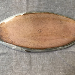 京焼・清水焼　色絵　楕円皿（モミジ） 5枚目の画像