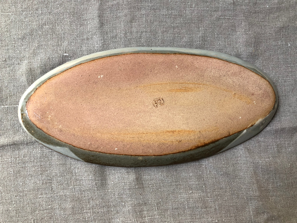 京焼・清水焼　色絵楕円皿（鉄線） 5枚目の画像