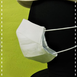 ＹＰ様専用　～息のしやすいマスクカバー　綿　白　別注 3枚目の画像