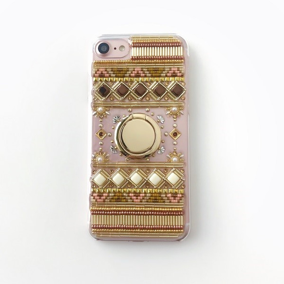 [所有型號] iPhone / Android手機殼配粉紅色青銅⌘智能手機環Salmon Pink 第3張的照片