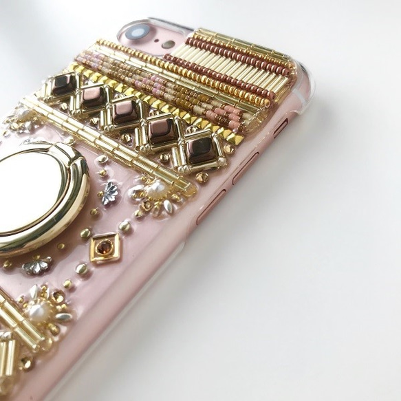 [所有型號] iPhone / Android手機殼配粉紅色青銅⌘智能手機環Salmon Pink 第6張的照片