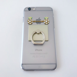 【SALE】パイナップルケース iPhone7/8スマホリング付き 2枚目の画像