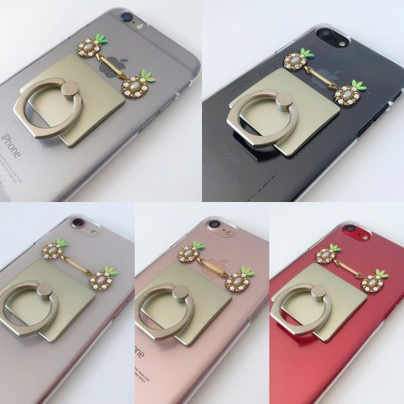 【SALE】パイナップルケース iPhone7/8スマホリング付き 4枚目の画像