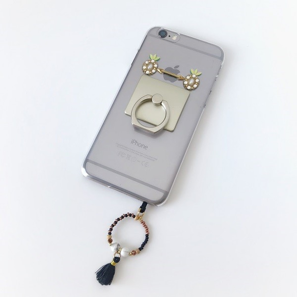 【SALE】パイナップルケース iPhone7/8スマホリング付き 6枚目の画像
