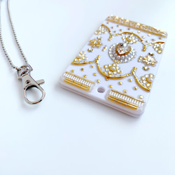 【Pass Case/IC卡包】Race Ballerina White Swarovski 第4張的照片