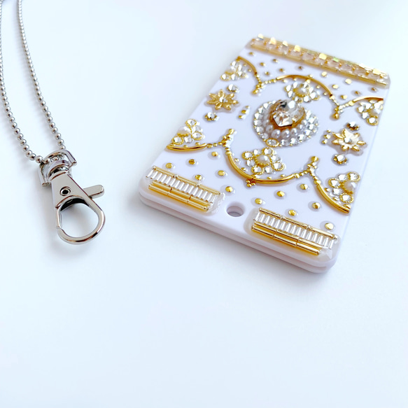 【Pass Case/IC卡包】Race Ballerina White Swarovski 第4張的照片