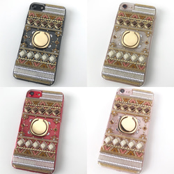 [所有型號均可生產]粉紅青銅色⌘11月誕生石托帕石手機殼（帶智能手機環） 第9張的照片