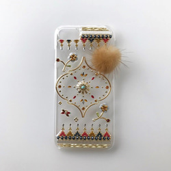 冬のモロッコの庭園 キャメル iPhoneケース 7枚目の画像