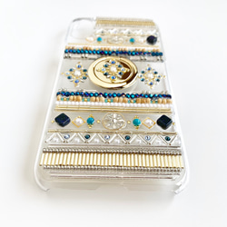 [可生產所有型號] 成人海軍藍 深藍色智慧型手機保護殼 附智慧型手機環的保護殼 第2張的照片
