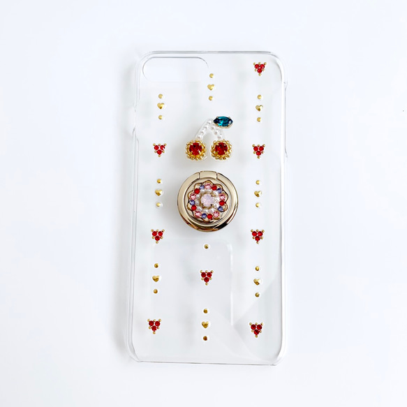 [可生產所有型號] 心心櫻桃珍珠帶智慧型手機環 iPhone/Android 第10張的照片