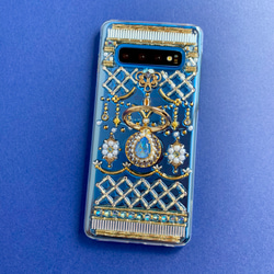 [可生產所有型號] Mariage 水晶藍色手機殼，附智慧型手機環 第3張的照片