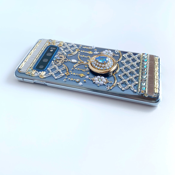 [可生產所有型號] Mariage 水晶藍色手機殼，附智慧型手機環 第5張的照片