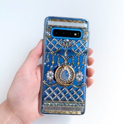 [可生產所有型號] Mariage 水晶藍色手機殼，附智慧型手機環 第9張的照片
