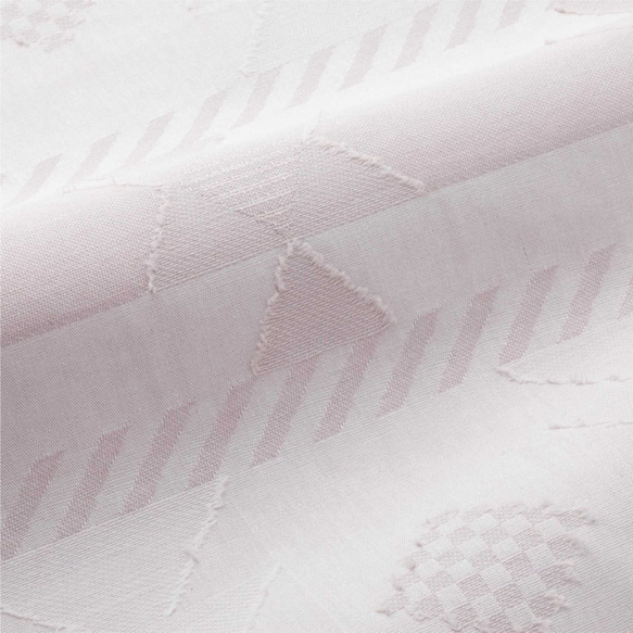 自然素材 綿 コットン100％ 浮模様カットジャガード織 間仕切り  「エムレベージュ」 目隠し のれん パーテーション 4枚目の画像