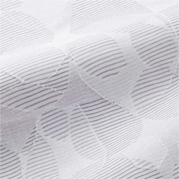 自然素材 綿 コットン100％ 水玉の浮模様が美しい間仕切り 「オプトグレー」 目隠し のれん パーテーション 6枚目の画像