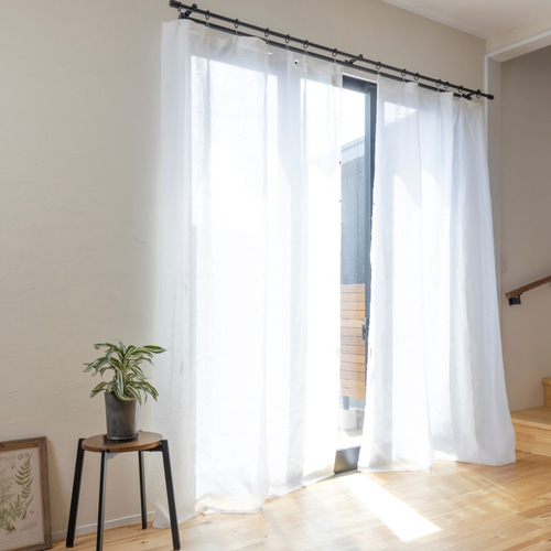 リネン100%　カーテン シアーブルー / リネン100％カーテン / レース | ボー・デコール