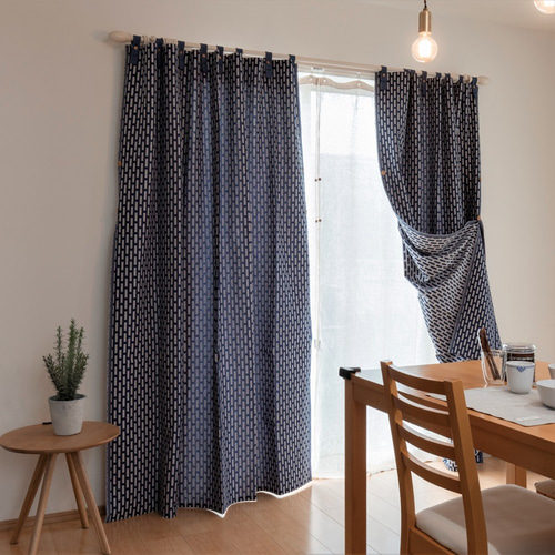 自然素材 綿 コットン 100％ カーテン リバーシブルジャガード「サザナ