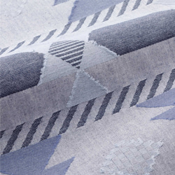 自然素材 コットン 綿 100％カーテン 浮模様カットジャガード織「エムレブルー」自然素材カーテン　ナチュラルカーテン 7枚目の画像