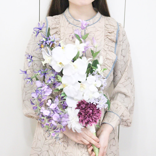 結婚式 和婚 和装前撮り ブライダル 胡蝶蘭と藤の花の豪華和風
