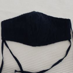 [冬季最新作品] 服裝店的手工三維面具 Soft knit Cable 圖案針織 溫暖的海軍藍 * 小號 第4張的照片