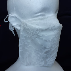 【夏マスク】【快適】縫製屋の立体アラビアンマスク　涼しいレース調　※説明をお読みください　 1枚目の画像