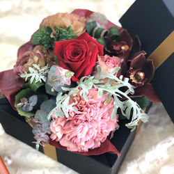 花を贈ろう♡BOXフラワー /ブラックⅡ 3枚目の画像