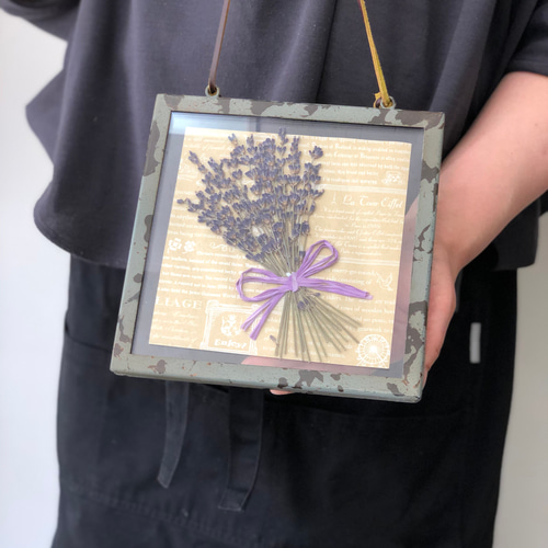 ラベンダー花束のフレーム&プチプレゼントのアロマサシュ♡セット