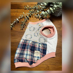 犬服 ガーリータンクトップ 夏服☆L、FBサイズ☆ ハンドメイド