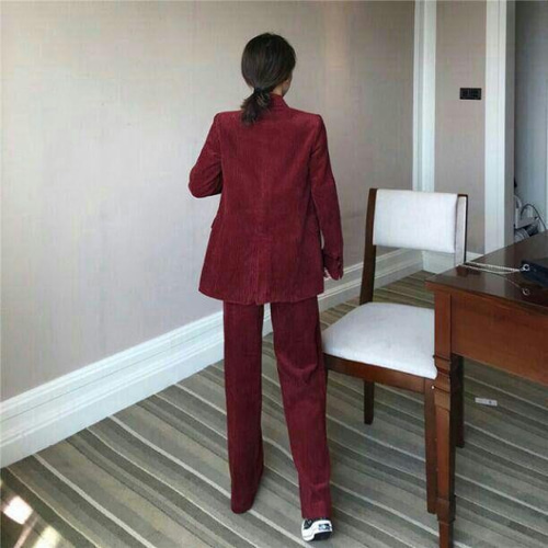 セットアップ レディース2点セットジャケット ダブル コーデュロイ